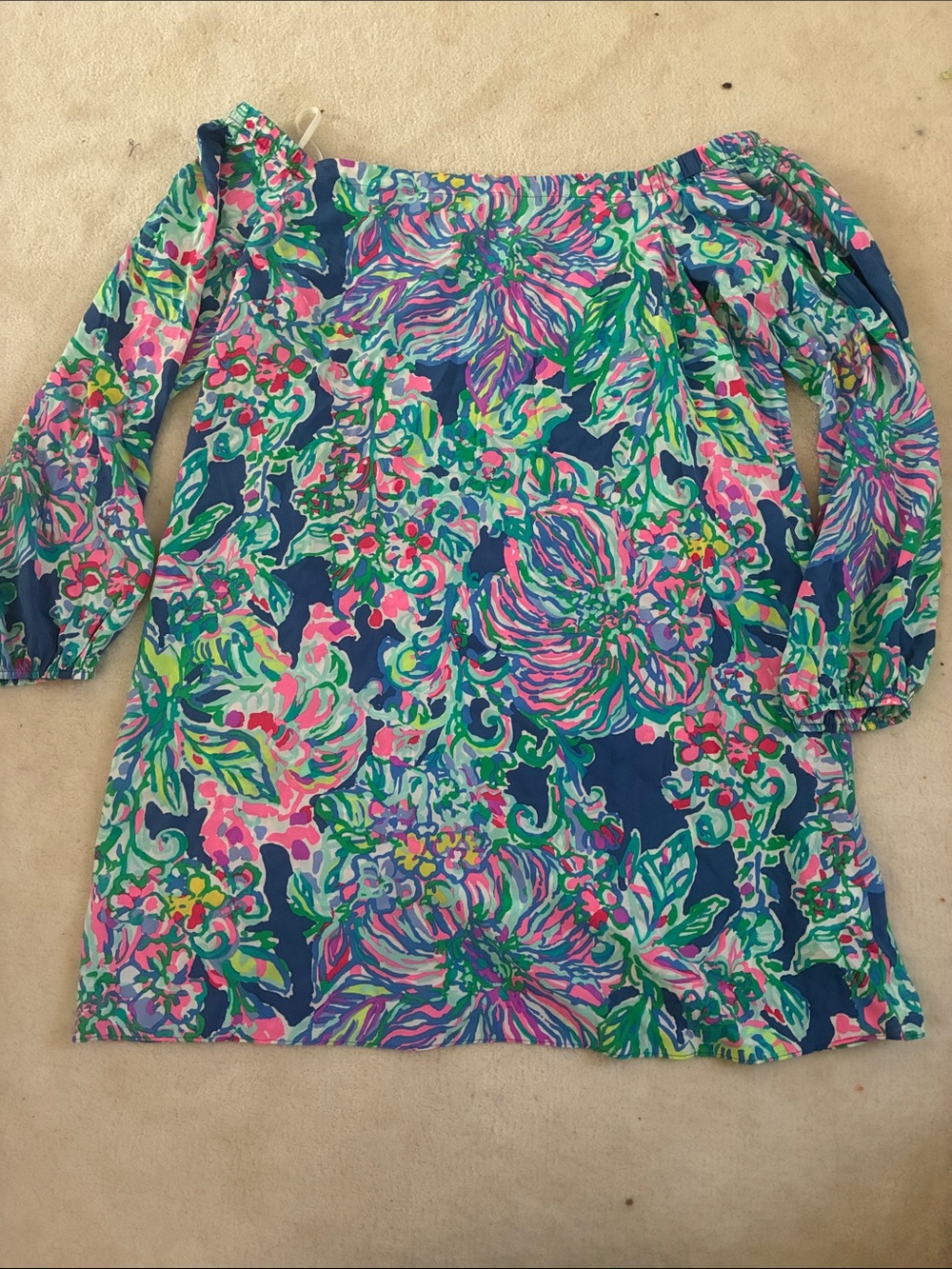 Lilly Pulitzer Multicolor Floral Off-Shoulder Midi Dress